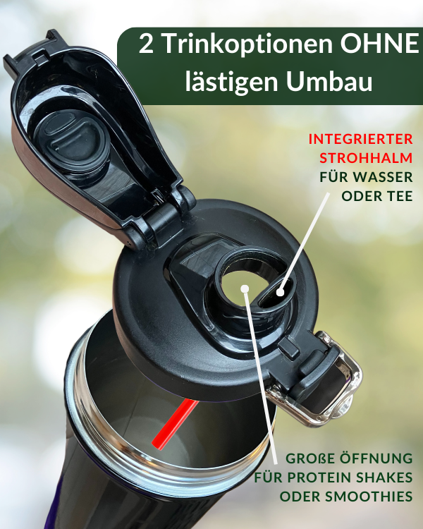 HydroLuxe Trinkflasche inkl. Statement Halterung